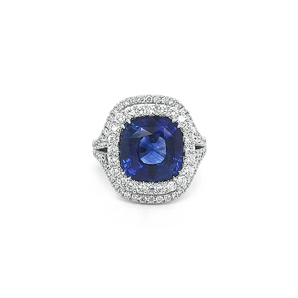 Goldring Crivelli mit Saphiren und Diamanten
