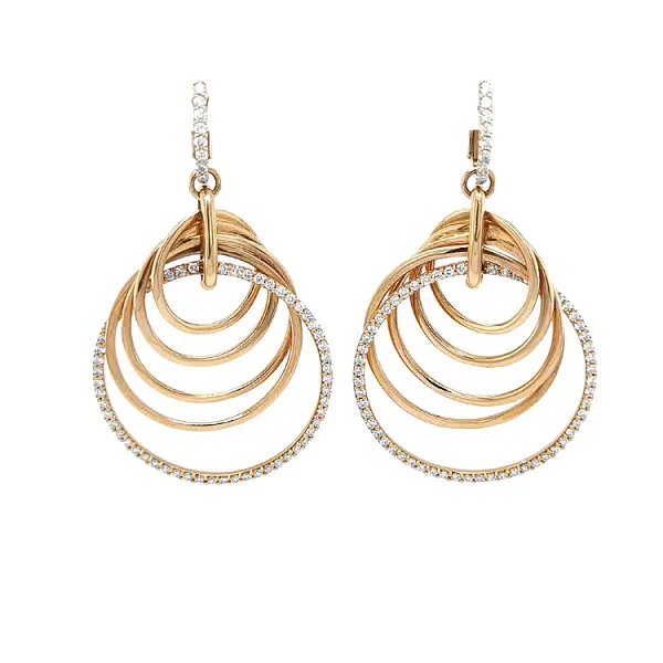 Goldohrringe Crivelli mit Diamanten