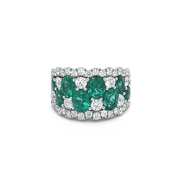 Goldene Presen Crivelli mit Smaragd und Diamanten