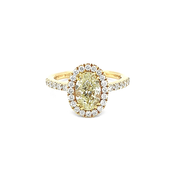 Verlobungsring aus Gold mit gelbem Fancy-Diamanten