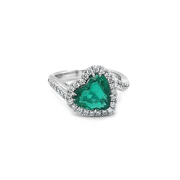 Goldring Crivelli mit Smaragd und Diamanten