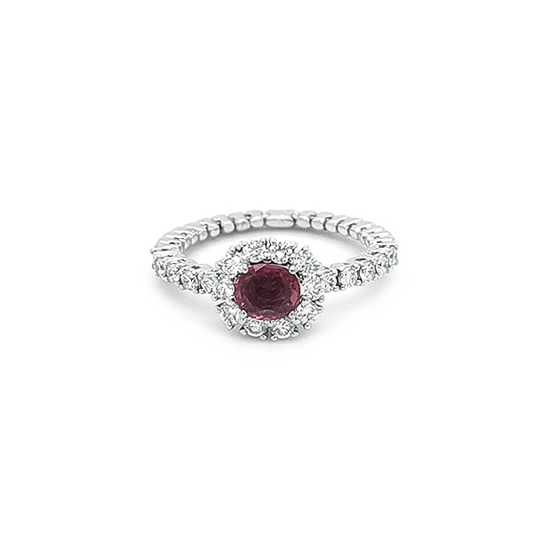 Goldring mit Rubin und Diamanten