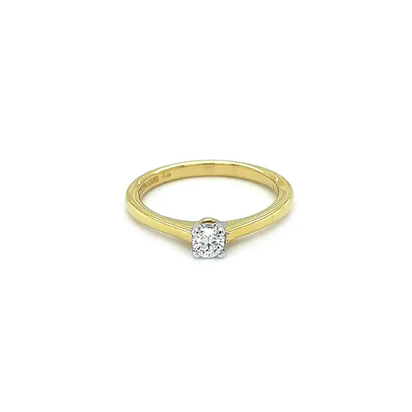 Gold Verlobungsring mit Diamant