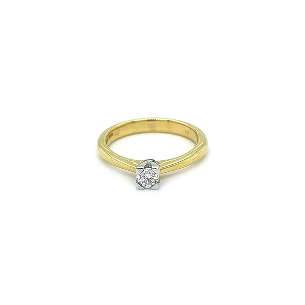 Gold Verlobungsring mit Diamant