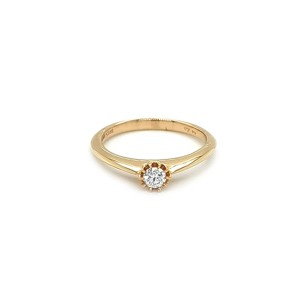 Gold Verlobungsring mit Diamant