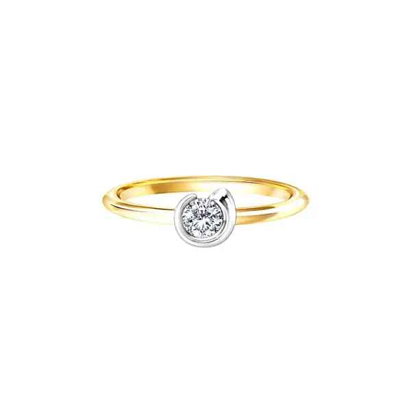 Gold Verlobungsring mit Diamant