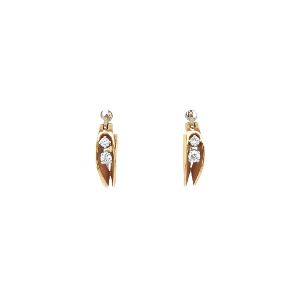 Gold-Ohrringe mit Diamanten