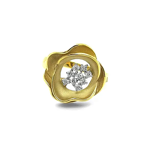 Goldring mit Diamanten