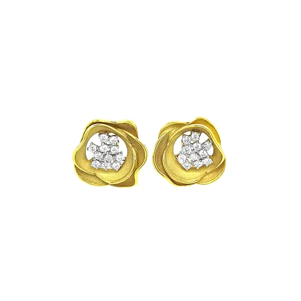 Gold-Ohrringe mit Diamanten