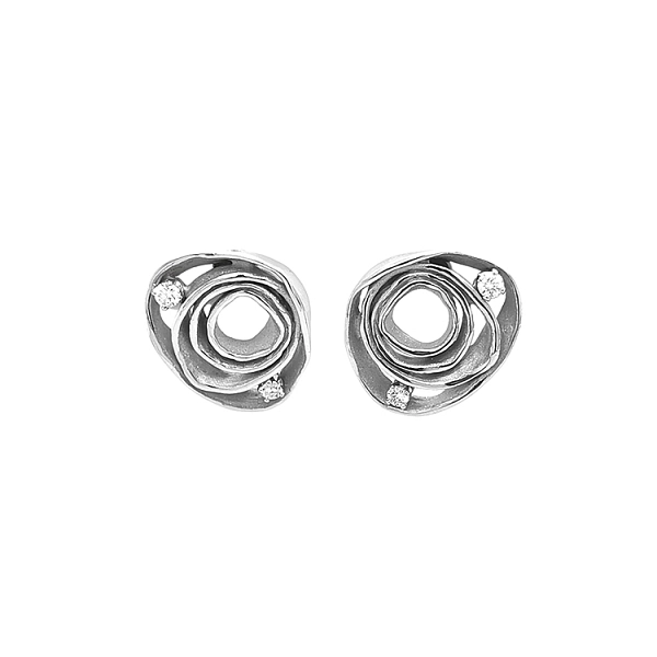 Gold-Ohrringe mit Diamanten