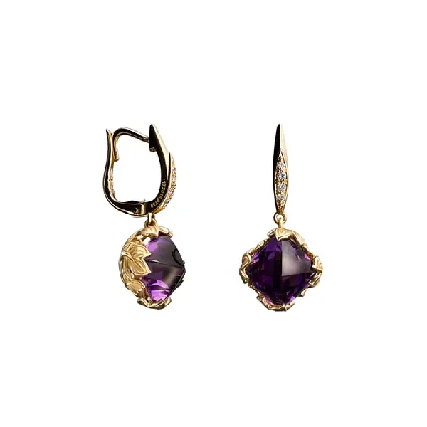 Gold-Ohrringe mit Amethyst Carrera y Carrera Eternal Lia