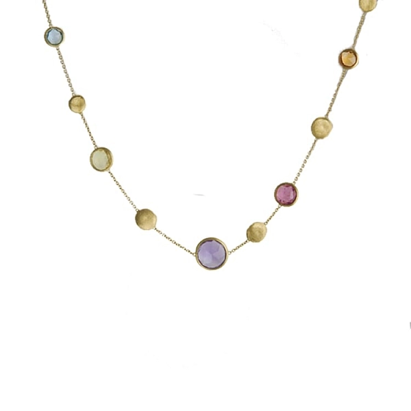 Gold-Halskette mit Halbedelsteinen Marco Bicego Jaipur