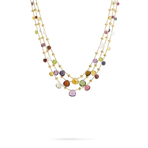 Gold-Halskette mit Halbedelsteinen Marco Bicego Paradise