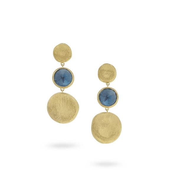 Goldohrringe mit blauem Topas Marco Bicego Jaipur