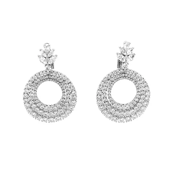 Gold-Ohrringe mit Diamanten