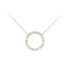 Luxuriöse Halskette mit goldenem Kreis und Diamanten