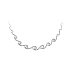 Elegante Damenhalskette aus Weißgold mit Zirkonia