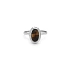 Eleganter Ring aus Weißgold mit Tigerauge