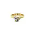 Exklusiver Bicolor-Goldring mit Diamant
