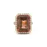 Ring aus Roségold mit rosa Turmalin und Diamanten