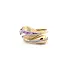 Goldring mit Amethyst – organisches zweifarbiges Design