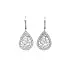 Hängende Ohrringe aus Weißgold in Tropfenform mit Zirkonia