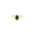 Gold ring mit Saphir 0,50 ct in einem Diamant-Halo