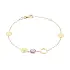 Armband aus 14 Karat Gold mit Amethyst und Goldelementen
