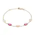Armband aus 14 Karat Gold mit rosa Edelsteinen