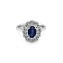 Goldring mit Saphir und Diamanten