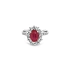 Goldring mit Rubin und Diamanten