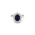 Goldring mit Saphir und Diamanten
