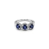 Goldring mit Saphiren und Diamanten