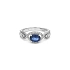 Goldring mit Saphir und Diamanten