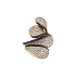 Goldring mit schwarzen und weißen Diamanten