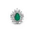 Goldring mit Smaragd und Diamanten