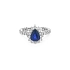 Goldring mit Saphir und Diamanten