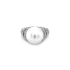 Goldring mit Naturperle und Diamanten
