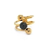 Goldring mit schwarzen Diamanten