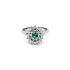 Goldring mit Smaragd und Diamanten