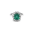 Goldring mit Smaragd und Diamanten