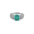 Goldring mit Smaragd und Diamanten