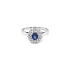 Goldring mit Saphir und Diamanten