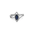 Goldring mit Saphir und Diamanten
