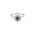 Goldring mit Saphir und Diamanten
