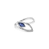 Goldring mit Saphir und Diamanten