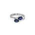 Goldring mit Saphiren und Diamanten