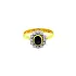 Goldring mit Saphir und Diamanten