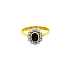 Goldring mit Saphir und Diamanten