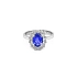 Goldring mit Saphir und Diamanten